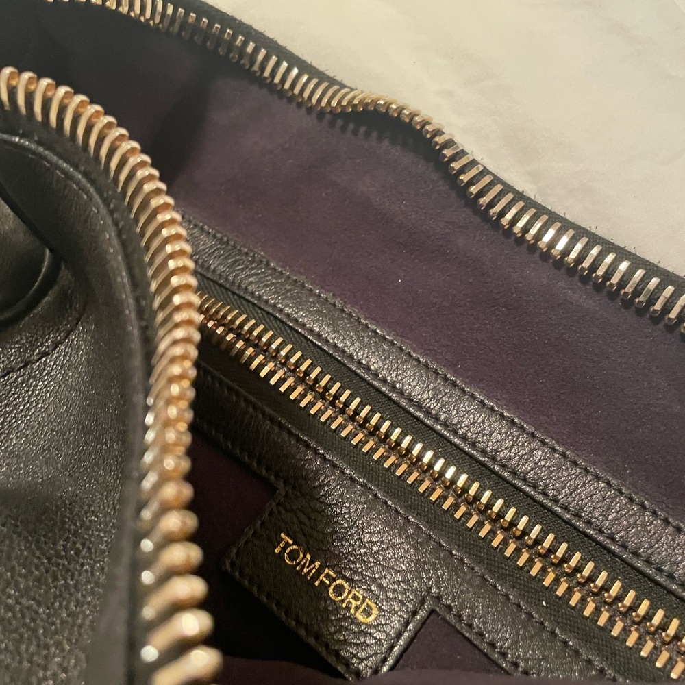 Tom Ford Black and Gold Shoulder Bag